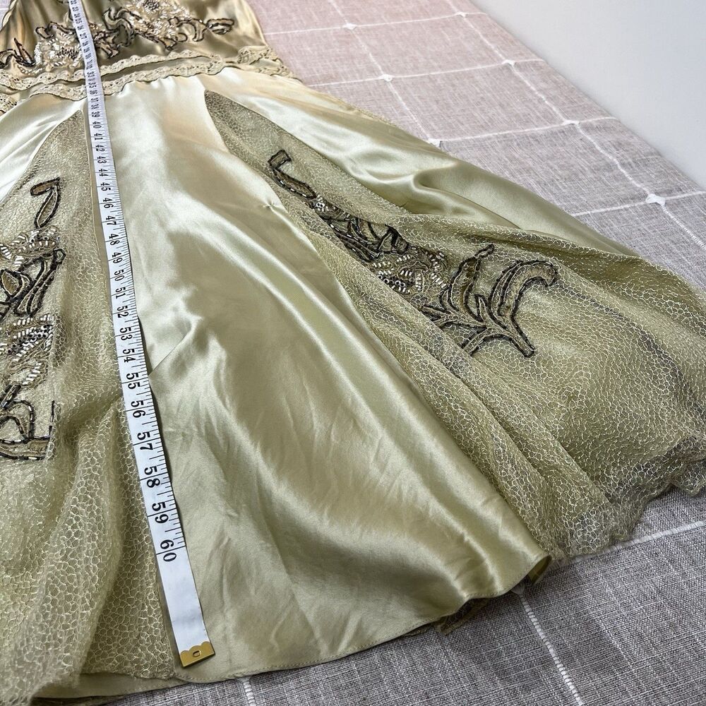 Sue Wong Nocturne Silk Beaded Lace Formal Maxi Gown Mermaid Women’s 8 - Picture 14 of 16